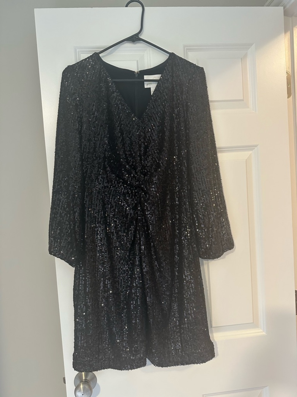 Lilly Pulitzer Black Sequin Twist-Front Women's Dress